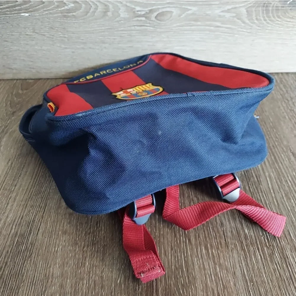 FCB Football Club Barcelona Kids Mini Stripped Backpack Zipper Soccer